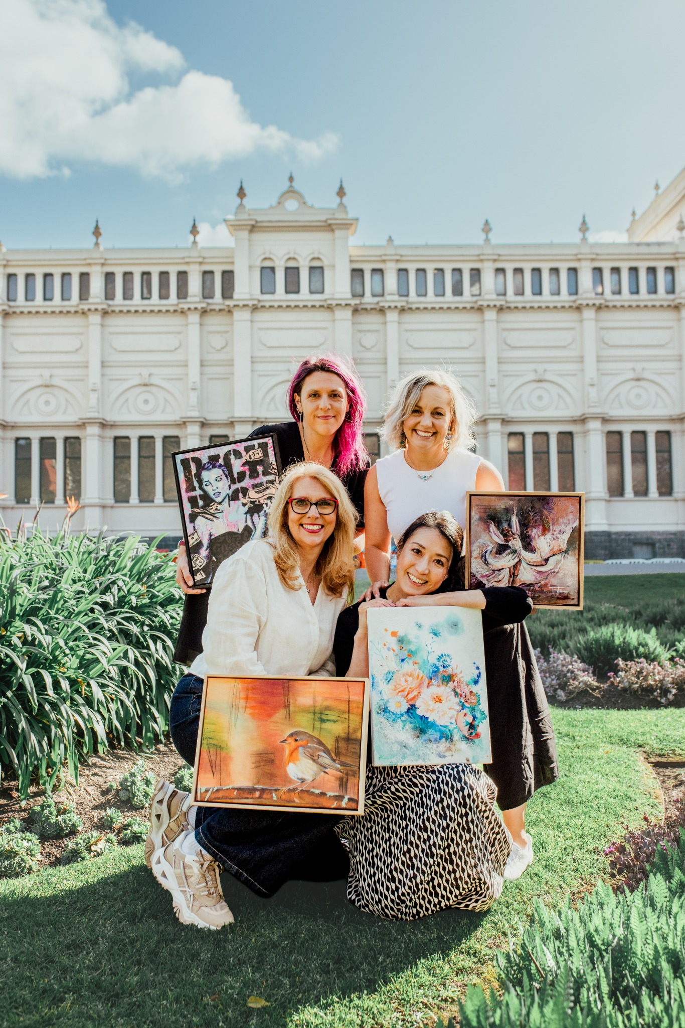 The Well Spotted artists together with their artworks
